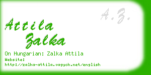 attila zalka business card